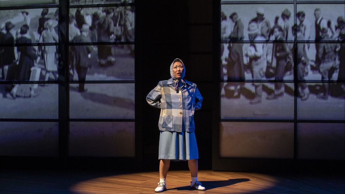 Melanie Arii Mah as Thelma Yamaguchi in a scene from Luis Valdez' 'Valley of the Heart' at the Mark Taper Forum.