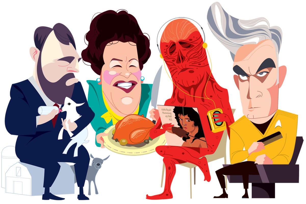An illustration shows characters from "Severance," "Julia," "Stranger Things" and "Star Trek: Strange New Worlds."