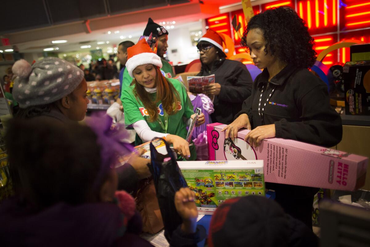 Toys R Us is among the stores that will be open on Thanksgiving.