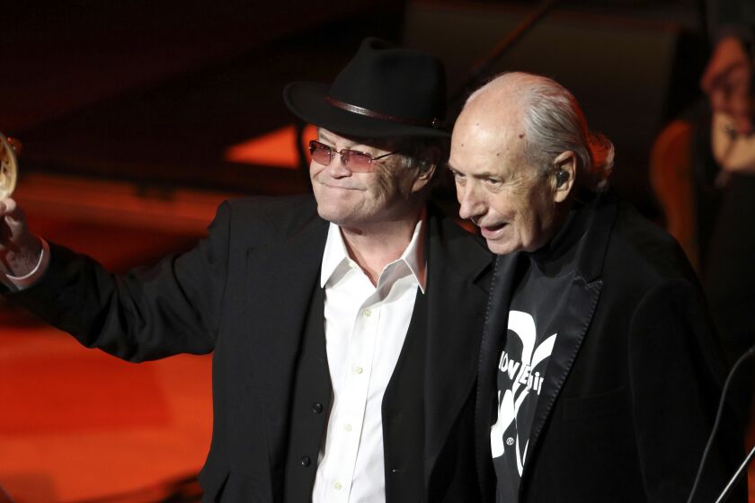 Micky Dolenz and Michael Nesmith with The Monkees Perform at the Symphony Hall on October 8, 2021, in Atlanta