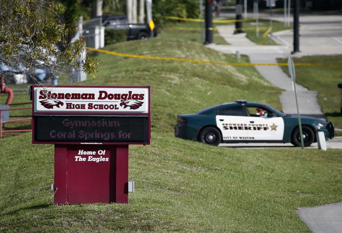 Marjory Stoneman Douglas High School in Parkland, Fla.