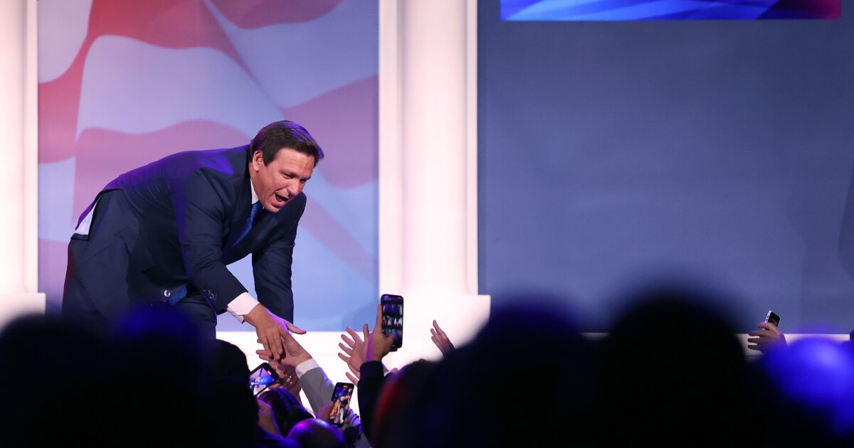 DeSantis leads Trump by wide margin in California as primary race starts, poll finds