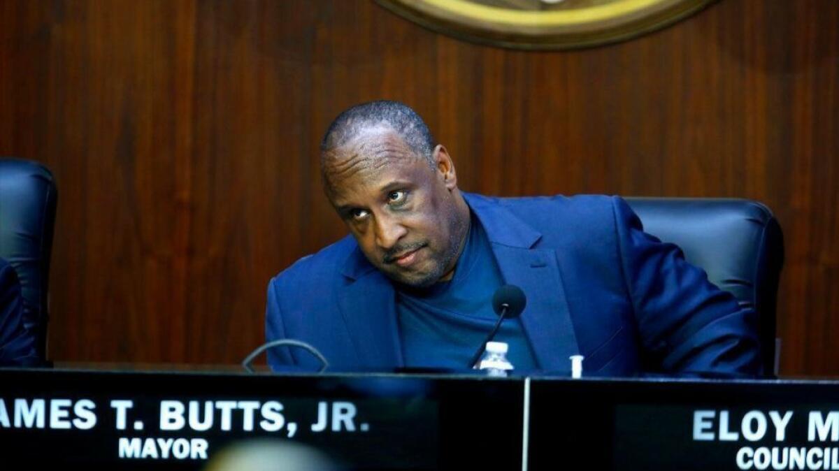 Inglewood Mayor James T. Butts Jr. at a City Council meeting last month.