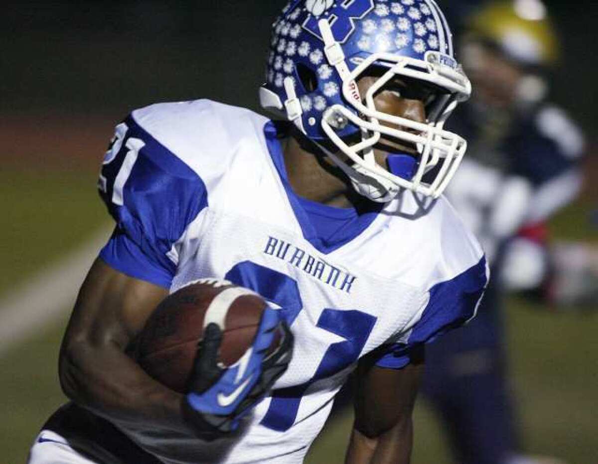 ARCHIVE PHOTO: Burbank's James Williams scored three touchdowns in last week's game against Glendale.