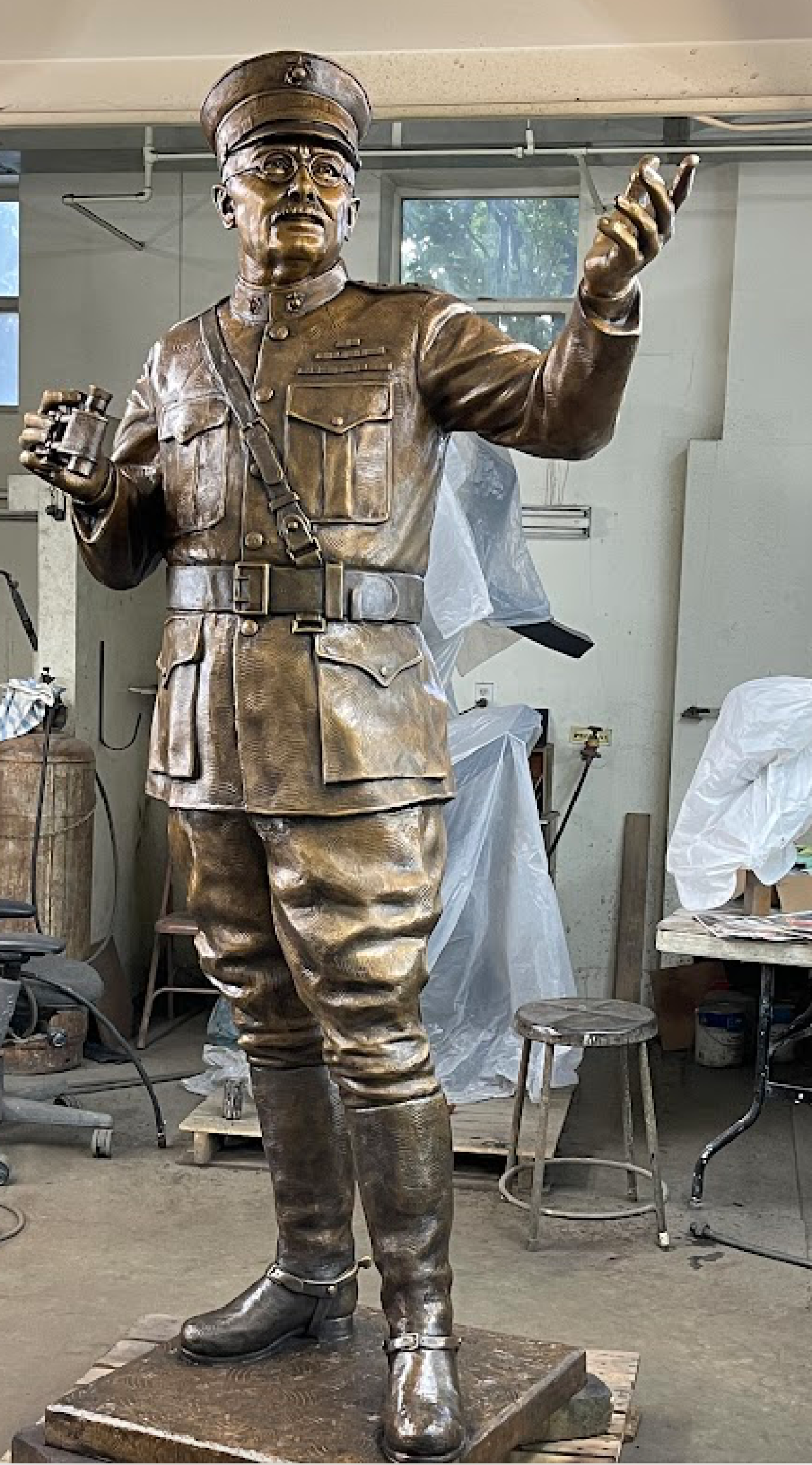 A bronze statue of Camp Pendleton's namesake, Maj. Gen. Joseph H. Pendleton. 