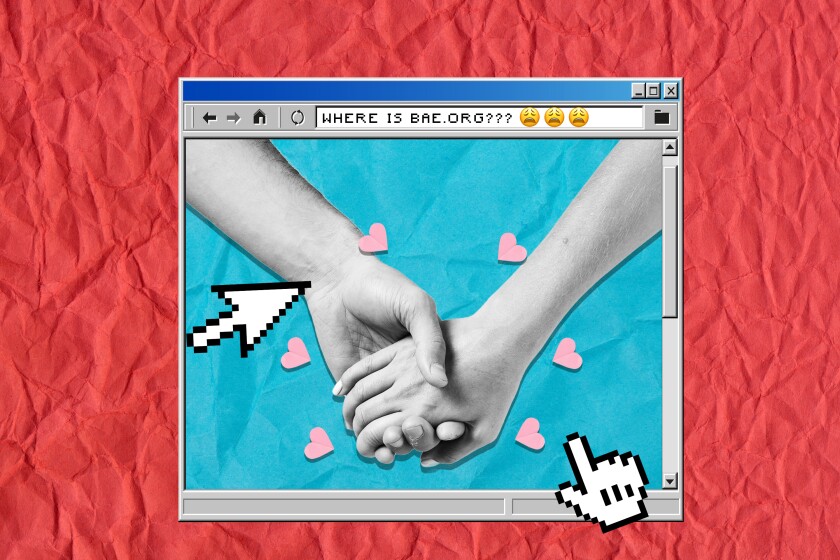 graphic of hands holding in a webpage