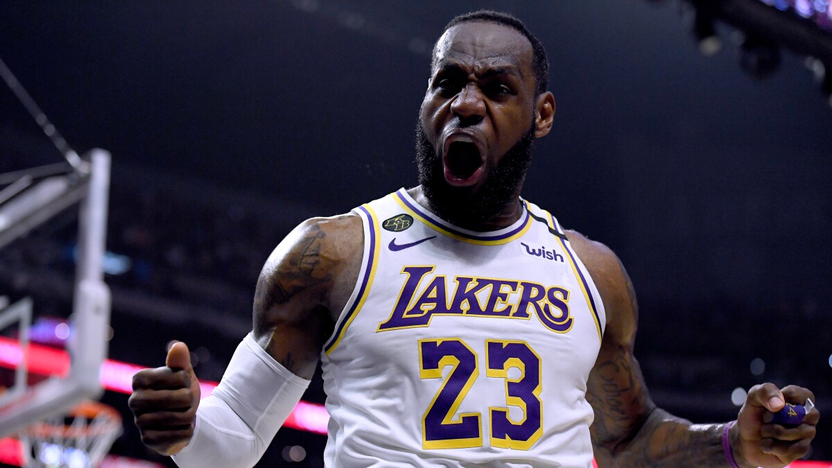 Lebron James Defies His Age In Lakers Win Over Clippers Los Angeles Times