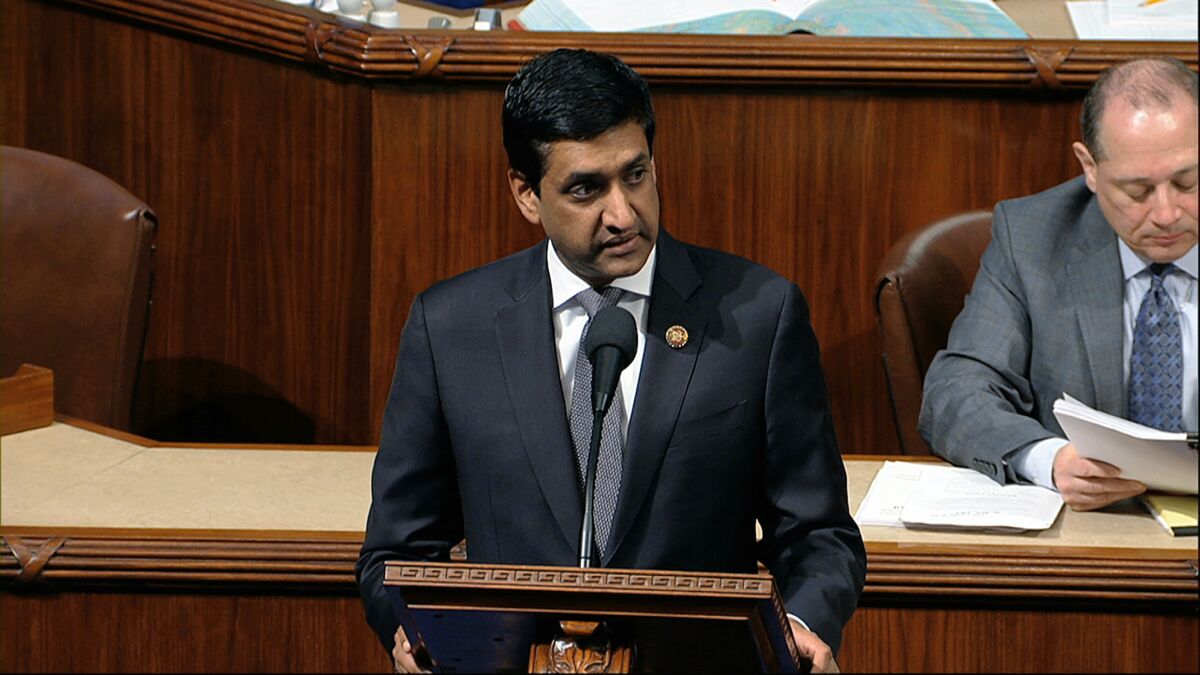 Rep. Ro Khanna (D-Fremont) speaks on the House floor