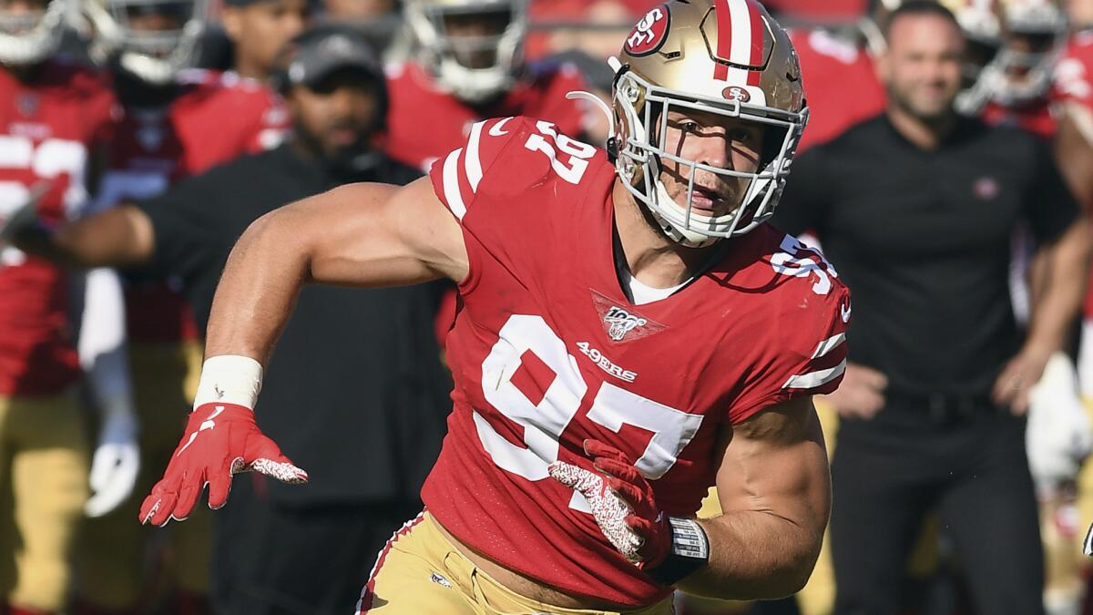 Top draft pick Nick Bosa a natural for 49ers: promising and injured