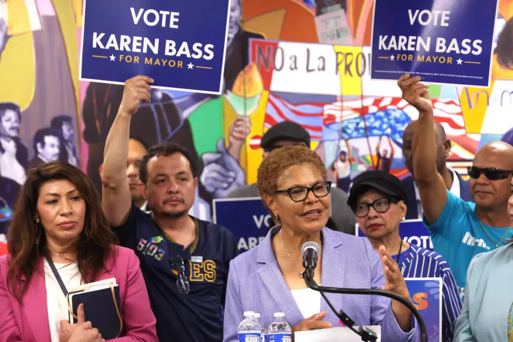 Karen Bass forced into runoff as LA mayoral race tightens Karen Bass forced into runoff as LA mayoral race tightens