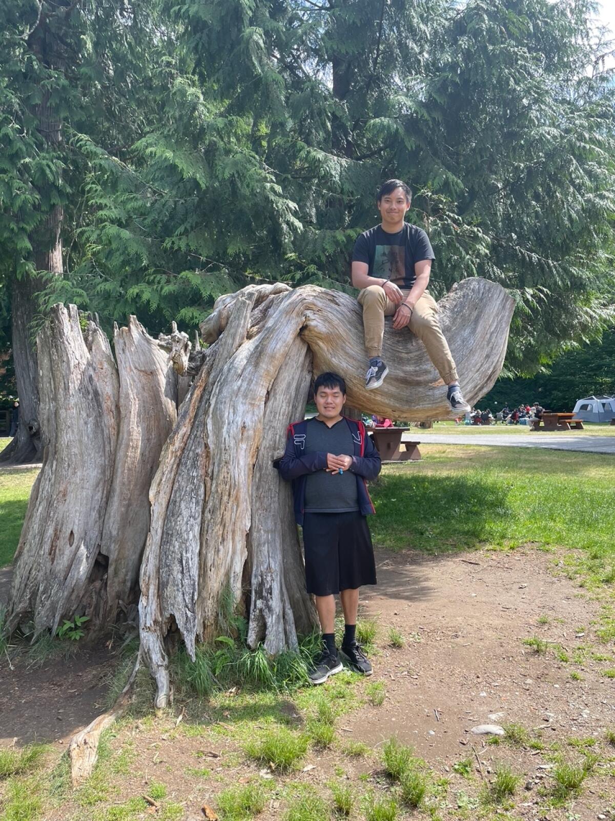 Ethan and Tyler Chan on the family's annual summer trip to Vancouver, Canada.