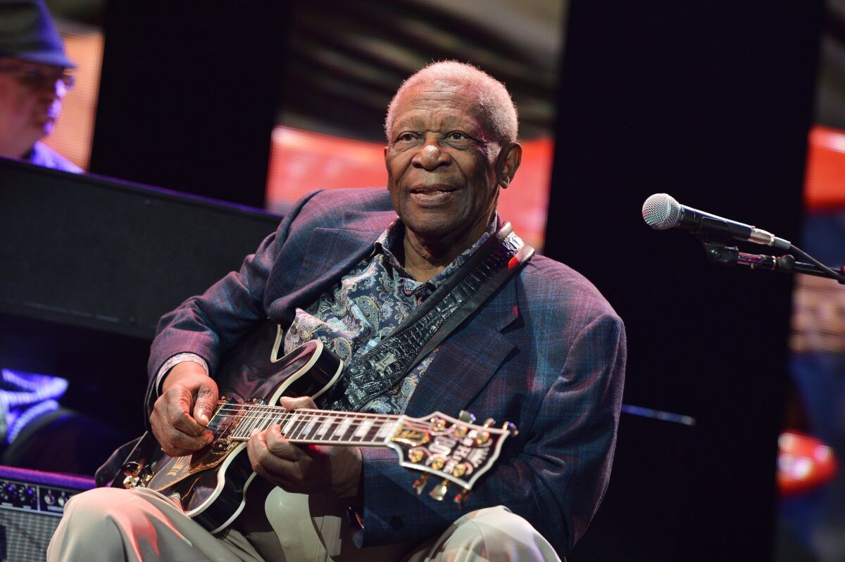 B.B. King during a show in April 2013.