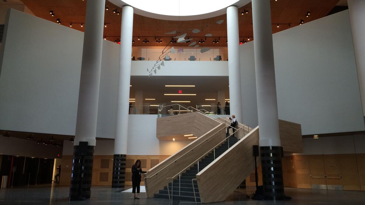 The Mario Botta-designed SFMOMA lobby as revamped by Snohetta.
