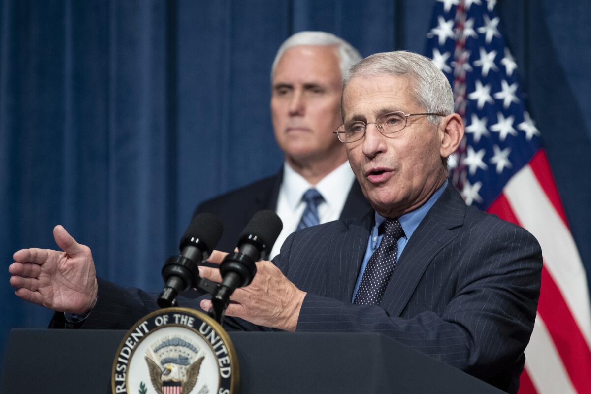 Imagen del epidemiólogo jefe de Estados Unidos, Anthony Fauci.