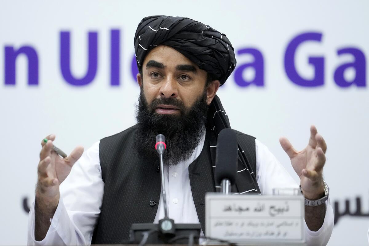 Zabihullah Mujahid, the spokesman for the Taliban government