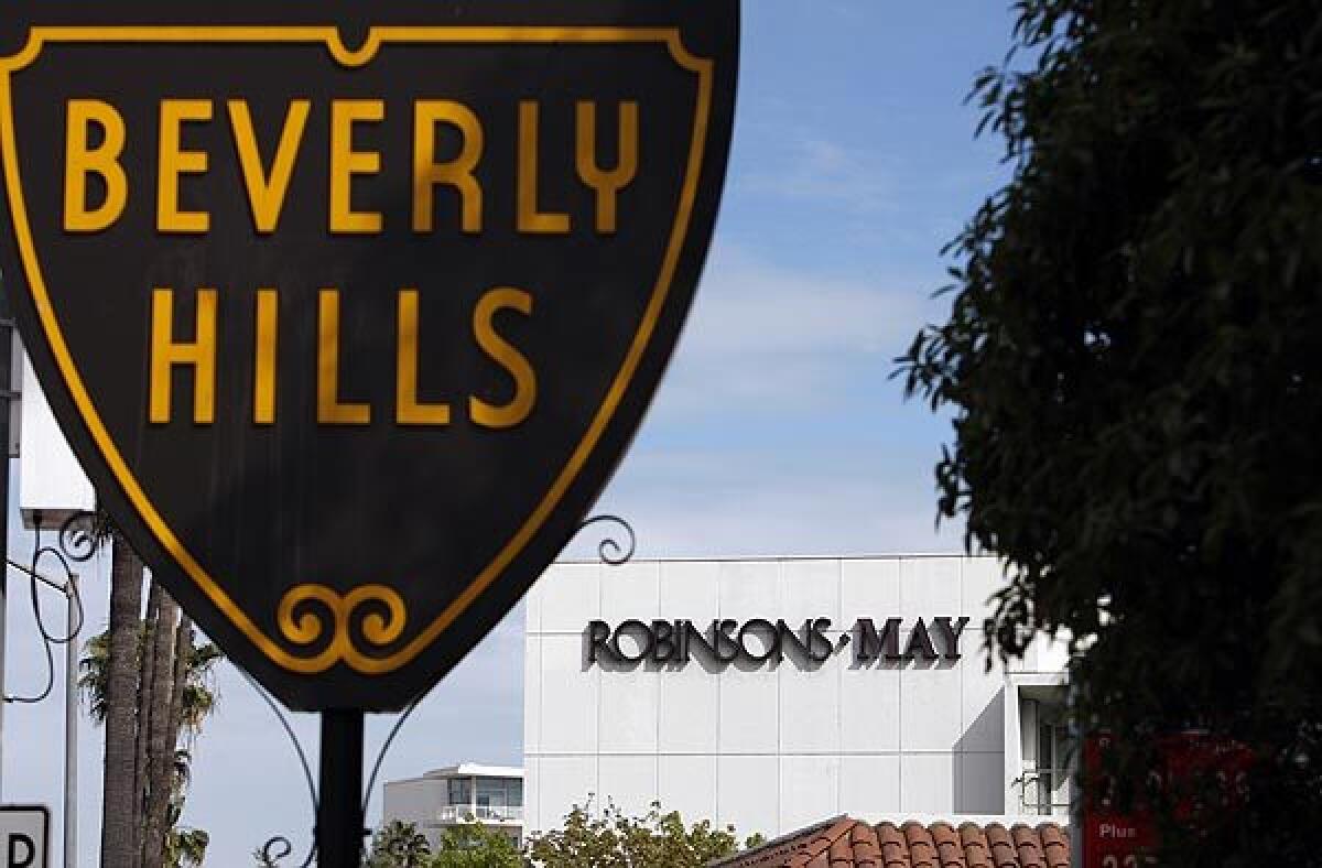 A city of Beverly Hills sign.