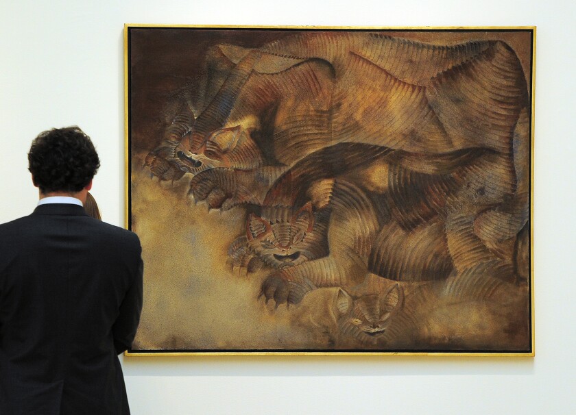 "Gatos Con Pesadillas" by artist Francisco Toledo