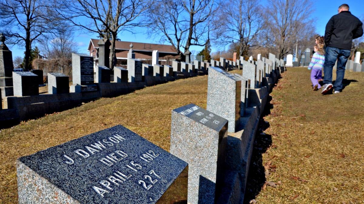 Fairview Lawn Cemetery in Halifax, Nova Scotia, is the resting place of more than 120 Titanic victims and draws a steady stream of visitors. The ship sank about 460 miles off Newfoundland, Canada.