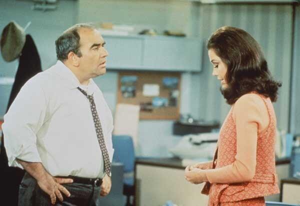 Hard-nosed Lou Grant had a soft spot for Mary Richards on the "Mary Tyler-Moore Show."