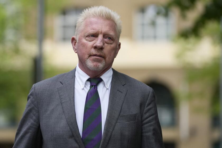 FILE - Former tennis player Boris Becker arrives at Southwark Crown Court in London, Friday, April 29, 2022. It has been reported on Friday, Dec. 9, 2022 that Becker is set to be released from HMP Huntercombe prison next week, after after serving just eight months of his two-and-a-half year sentence. (AP Photo/Frank Augstein, File)