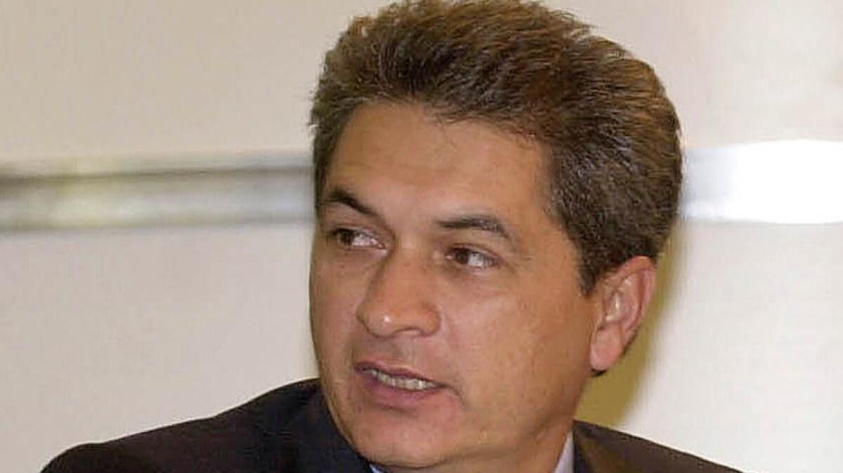 Former Tamaulipas state Gov. Tomas Yarrington, shown in a file photo, has been accused by Mexican authorities of taking bribes from drug cartels.