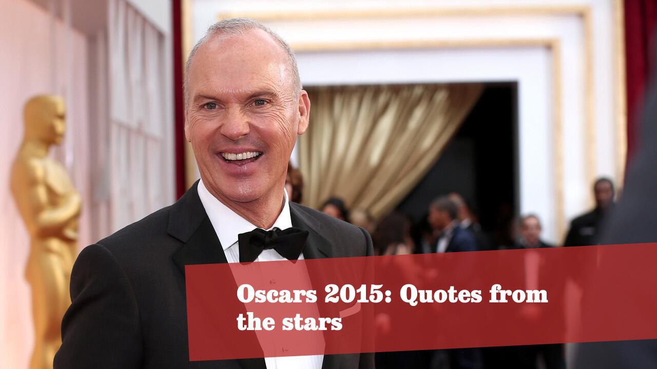 "I'd be lying if I said I didn't look at the other awards," he said, noting Eddie Redmayne's recent SAG Award win in the same category he's up for, lead actor. "But the interesting thing is, it's like a political campaign and you can see how things shift. It's fun." More Oscars: Full coverage