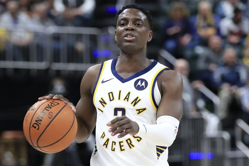 INDIANAPOLIS, INDIANA - MARCH 05: Darren Collison #2 of the Indiana Pacers dribbles the ball against the Chicago Bulls at Bankers Life Fieldhouse on March 05, 2019 in Indianapolis, Indiana. (Photo by Andy Lyons/Getty Images)