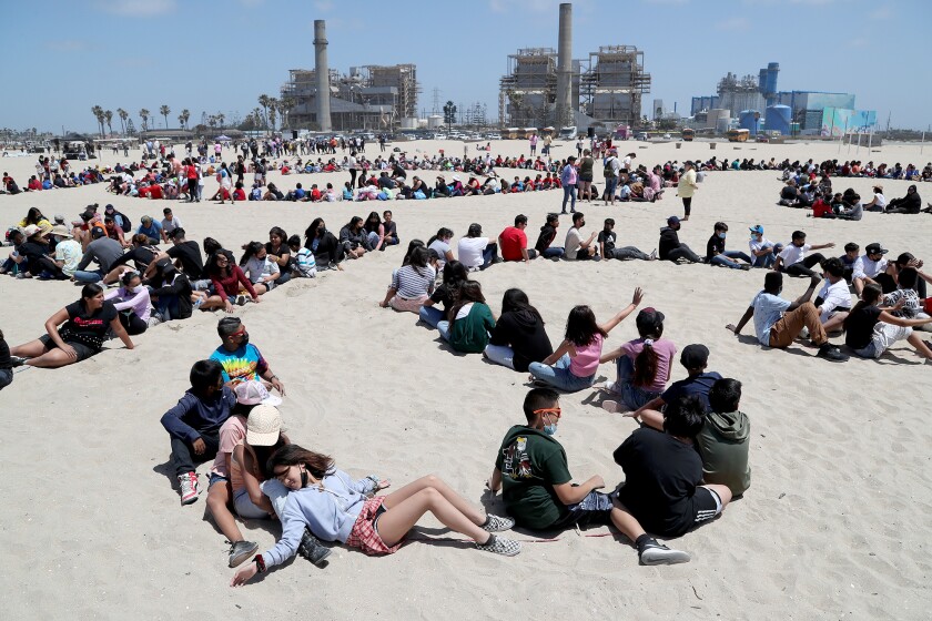 O.C. students celebrate Kids Ocean Day in Huntington Beach - Los Angeles  Times