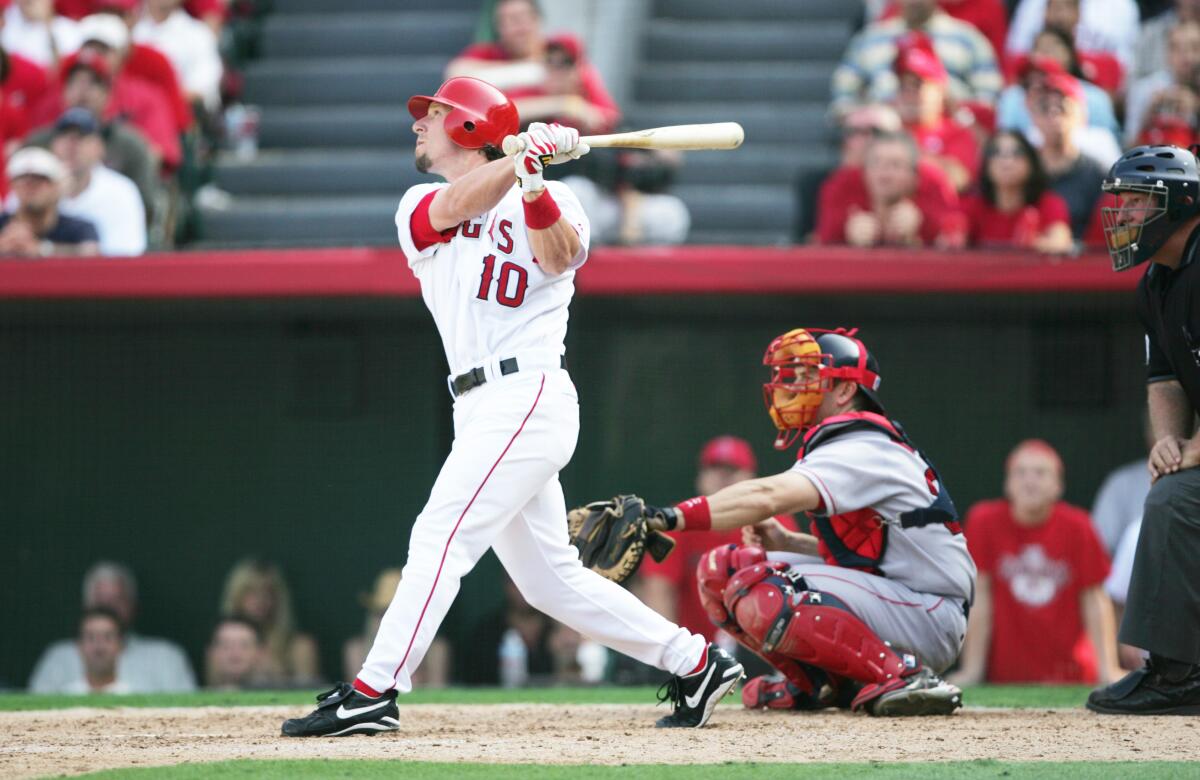 Angels first baseman Adam Riggs.