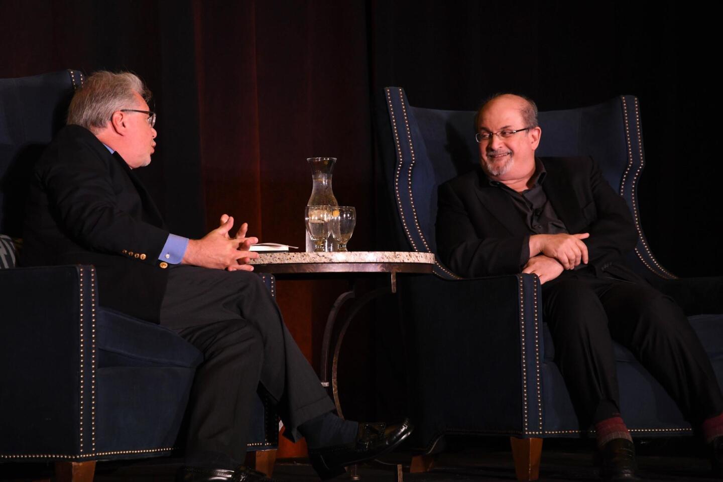 Seth Lerer (moderator), Sir Salman Rushdie (featured author)