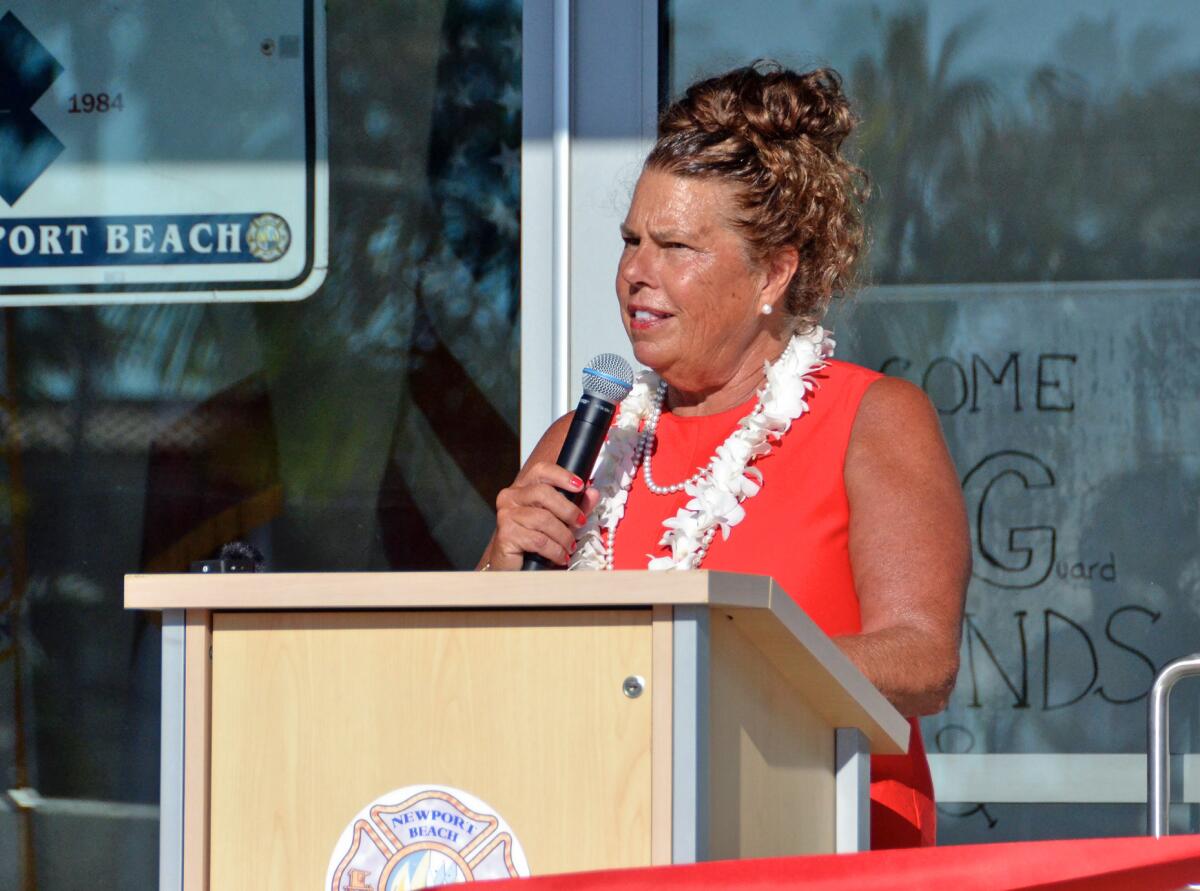 Newport Beach Junior Lifeguard founder Rennie Boyer shared her experience.