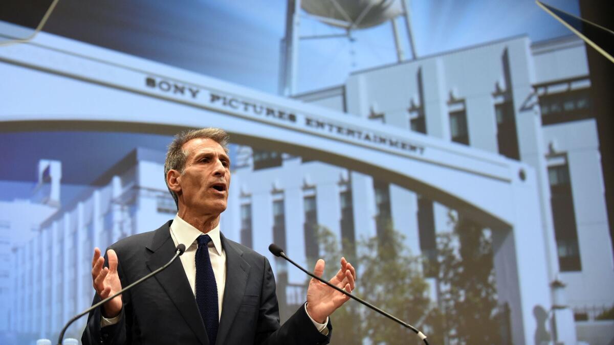 Michael Lynton is stepping down as chief executive of Sony Entertainment.