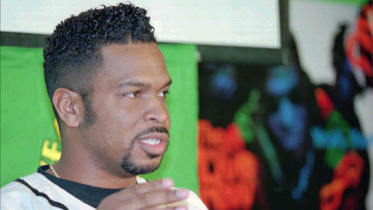 Luther Campbell of the rap group 2 Live Crew at a 1994 news conference after a unanimous Supreme Court ruling that copyright owners cannot prevent all parodies of their songs.