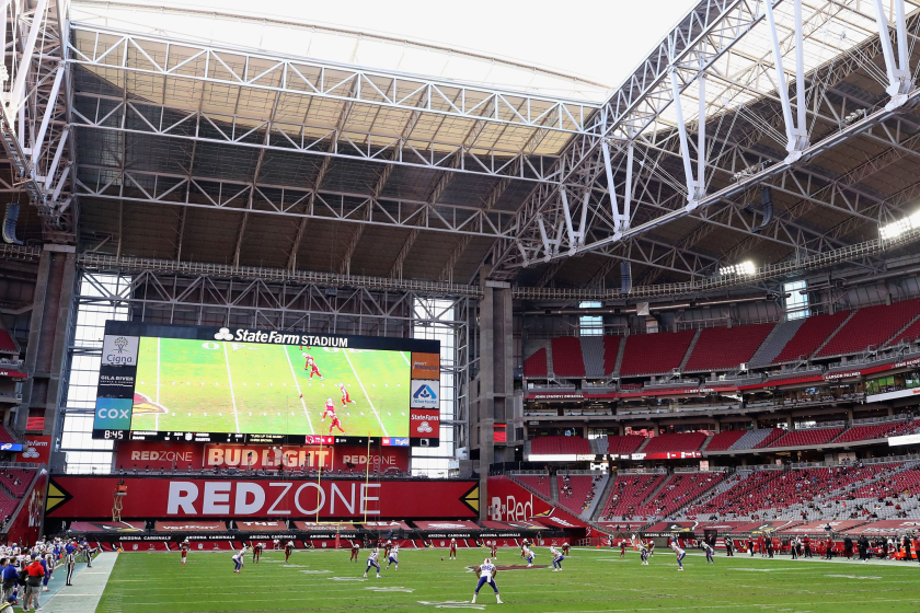 A view of State Farm Stadium in Arizona, where the 49ers will be playing.