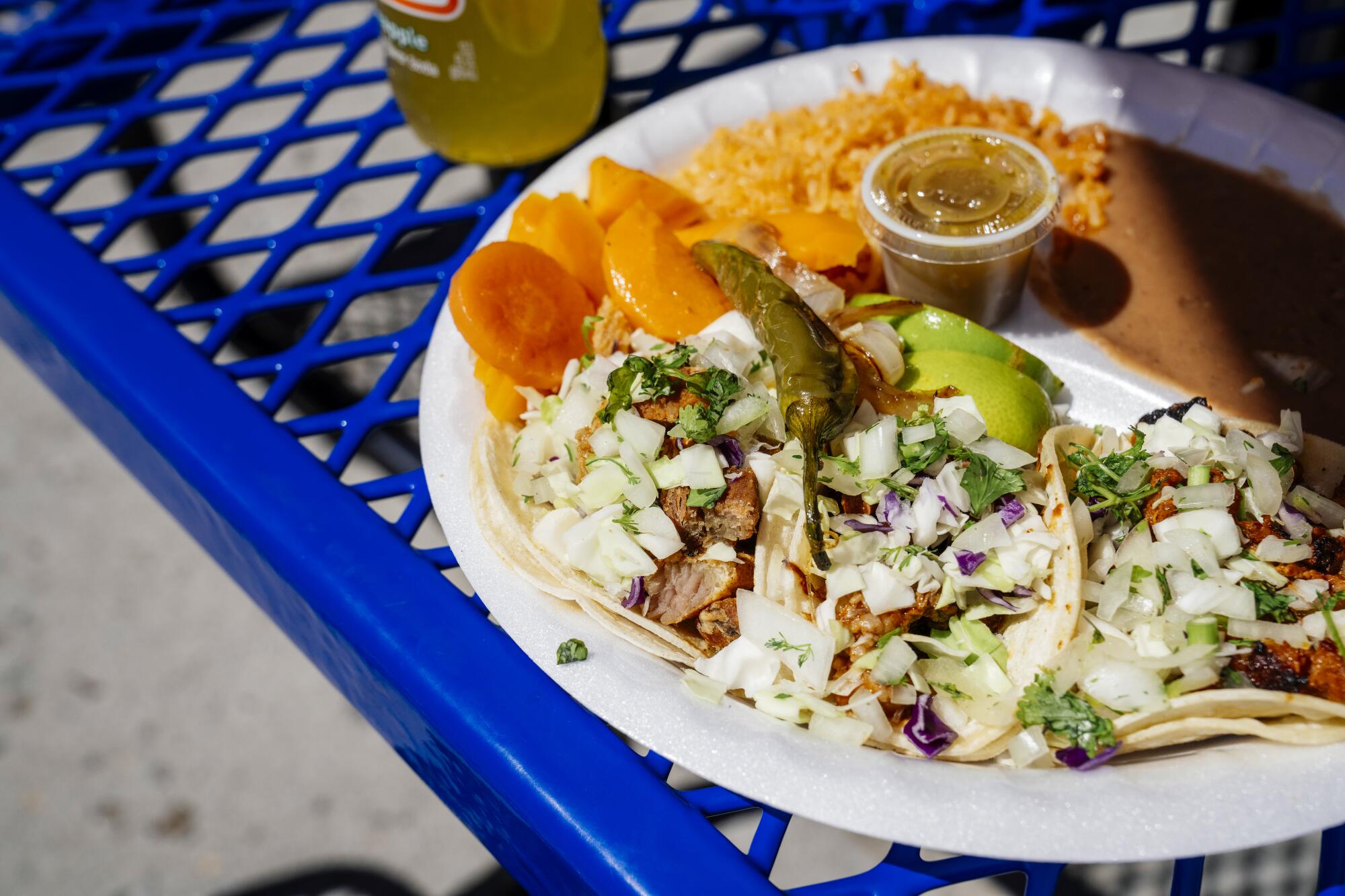 Tacos on a plate