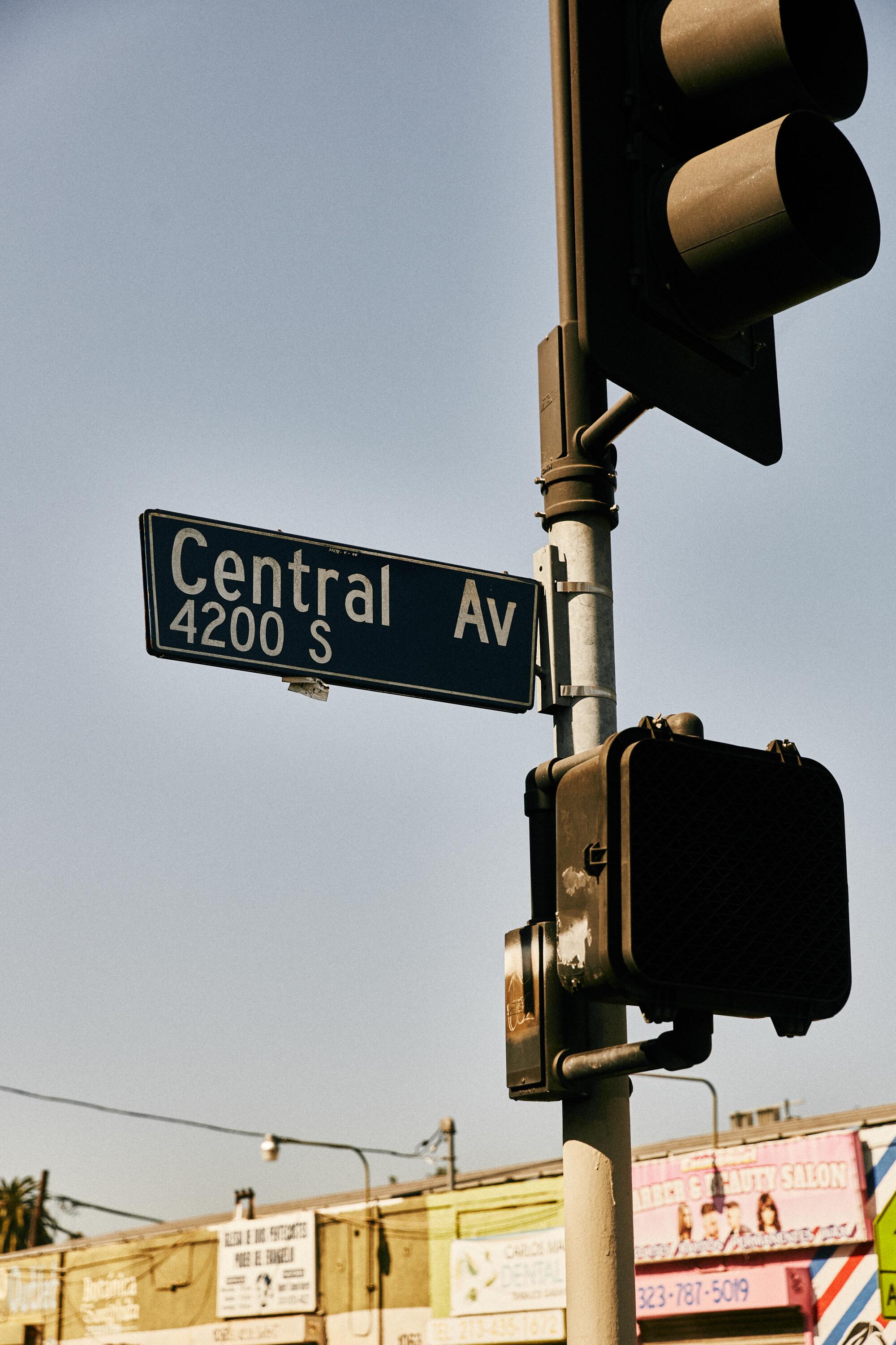 Photo of Central Avenue street sign.