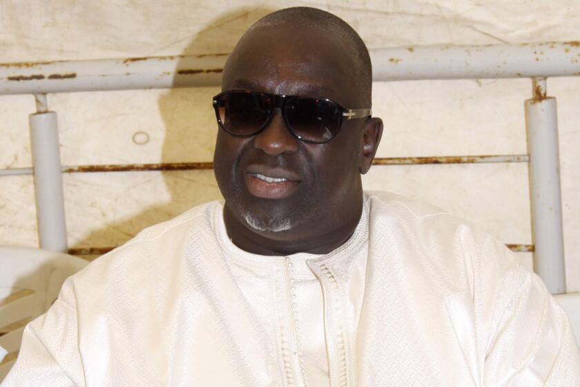 Papa Massata Diack, shown Feb. 8, 2015, in Dakar, Senegal, has appealed his lifetime ban from track and field.