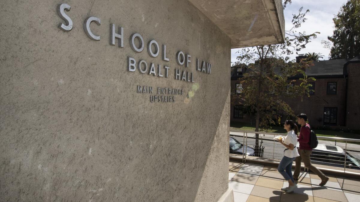 UC Berkeley's elite law school is confronting the racist legacy behind its famed Boalt Hall.