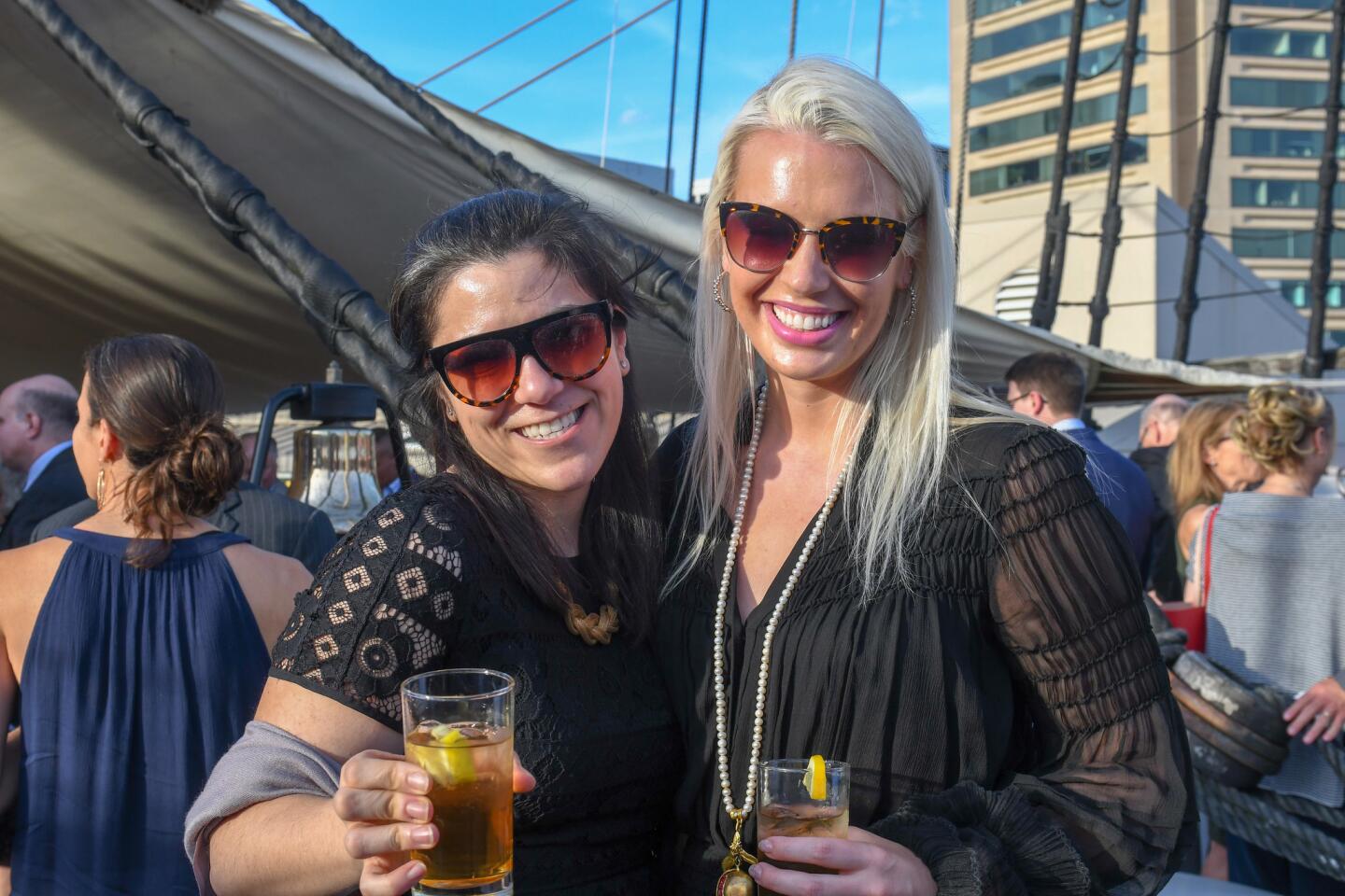 Leah Del-Percio and Elizabeth Klein attended Historic Ships' Captain's Jubilee on board the USS Constellation.