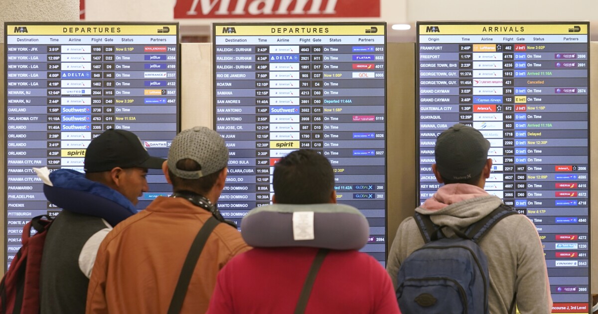 Flight cancellations ease slightly as July Fourth weekend ends