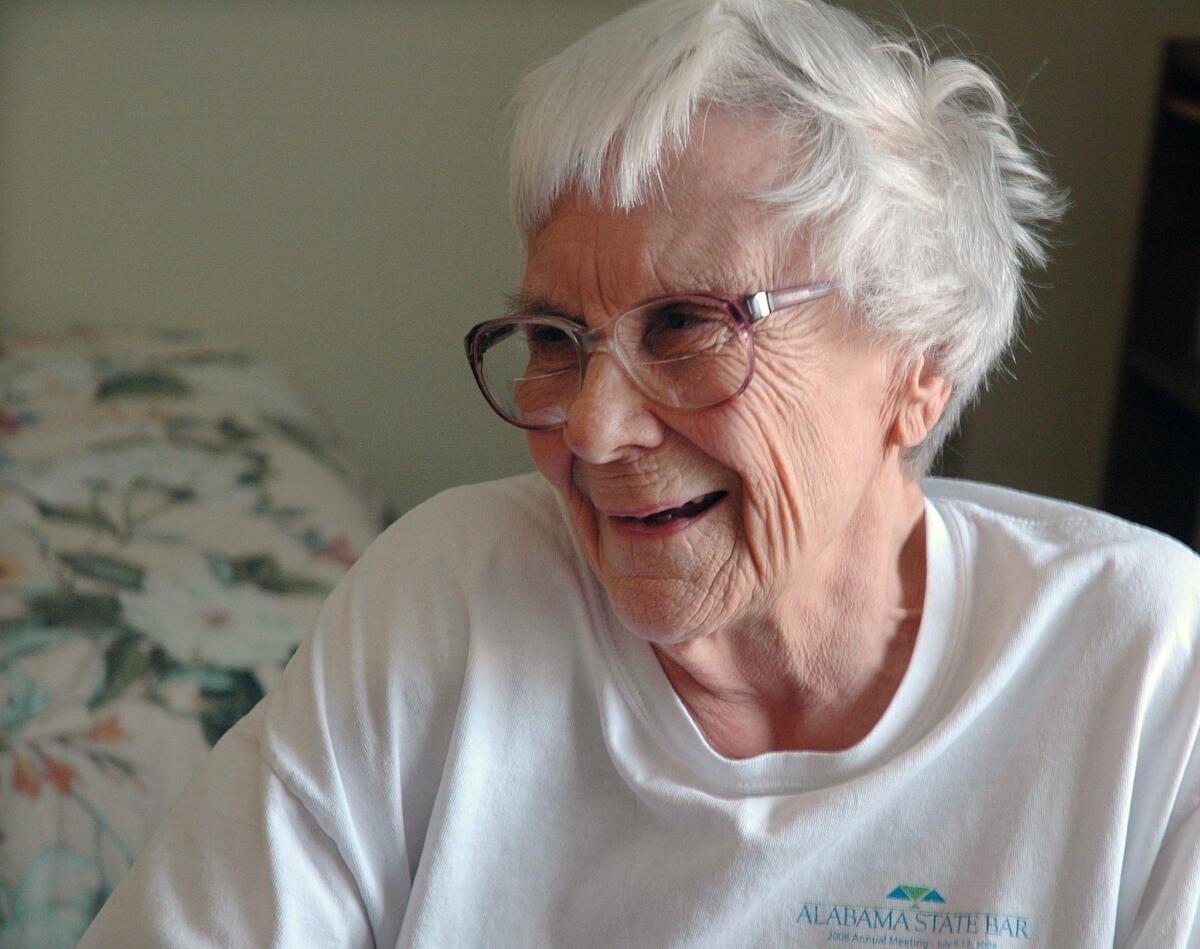 Author Harper Lee, known to friends as Nelle, is shown in her assisted-living facility in 2010. The 88-year-old will publish a second novel in July.