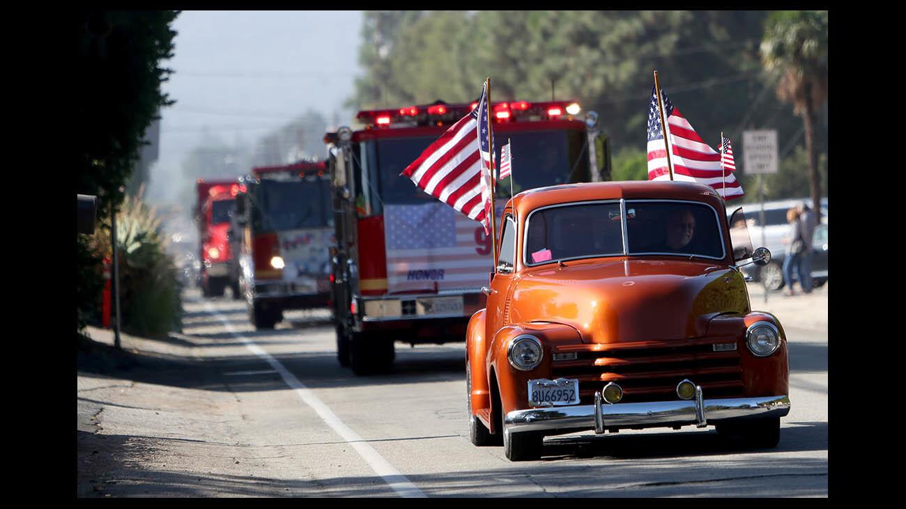 Photo Gallery: The Crescenta Valley Chamber of Commerce Remembrance Motorcade passed by local schools and fire stations