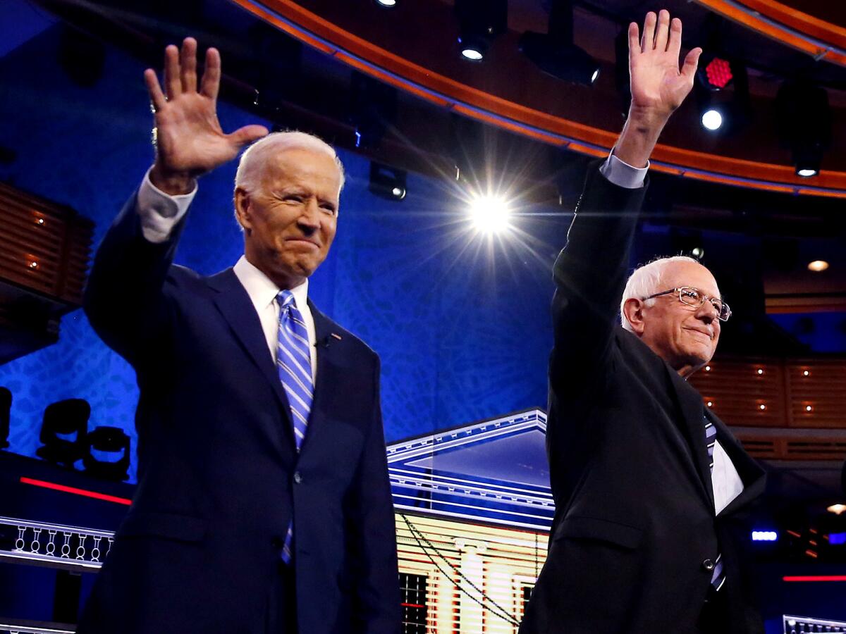 Joe Biden and Bernie Sanders