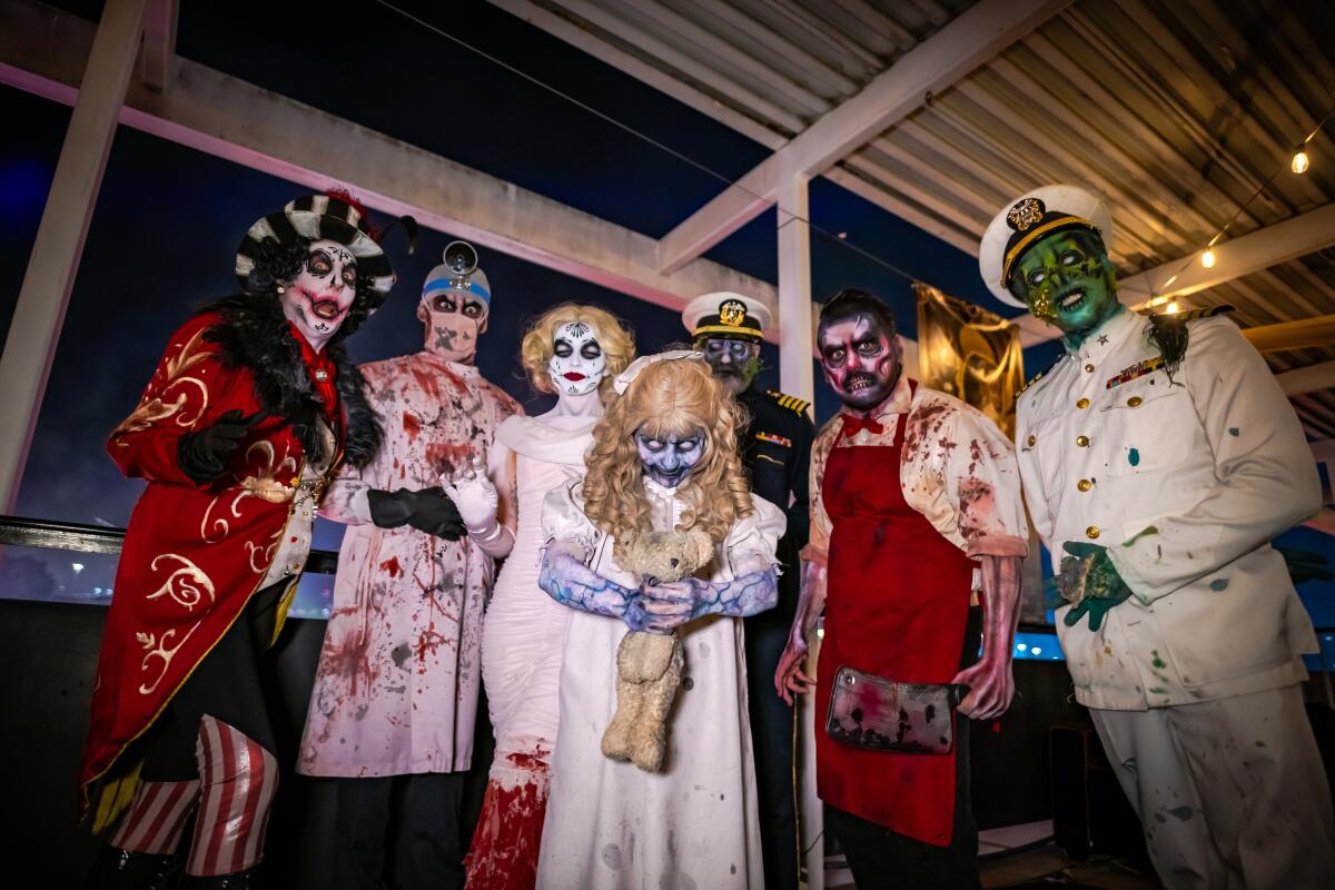 A ghostly and bloody ship crew.