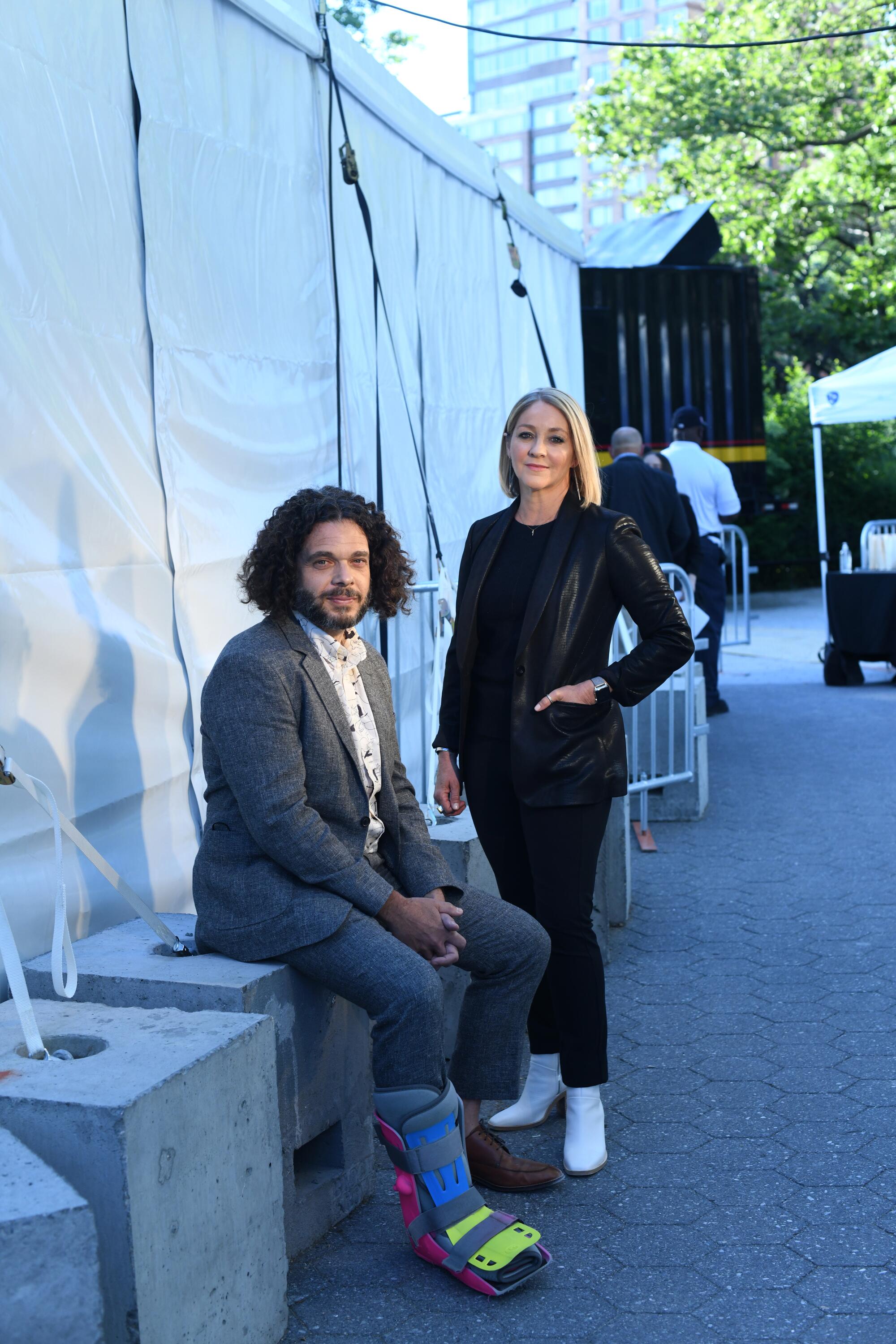 Sean Fine, left, and Andrea Nix Fine at the Tribeca Film Festival