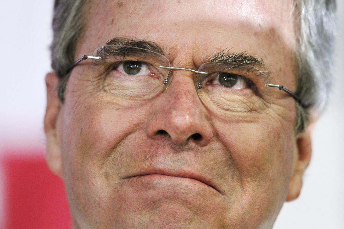 Republican presidential candidate Jeb Bush attends a campaign event in Salem, N.H. on Feb. 7.