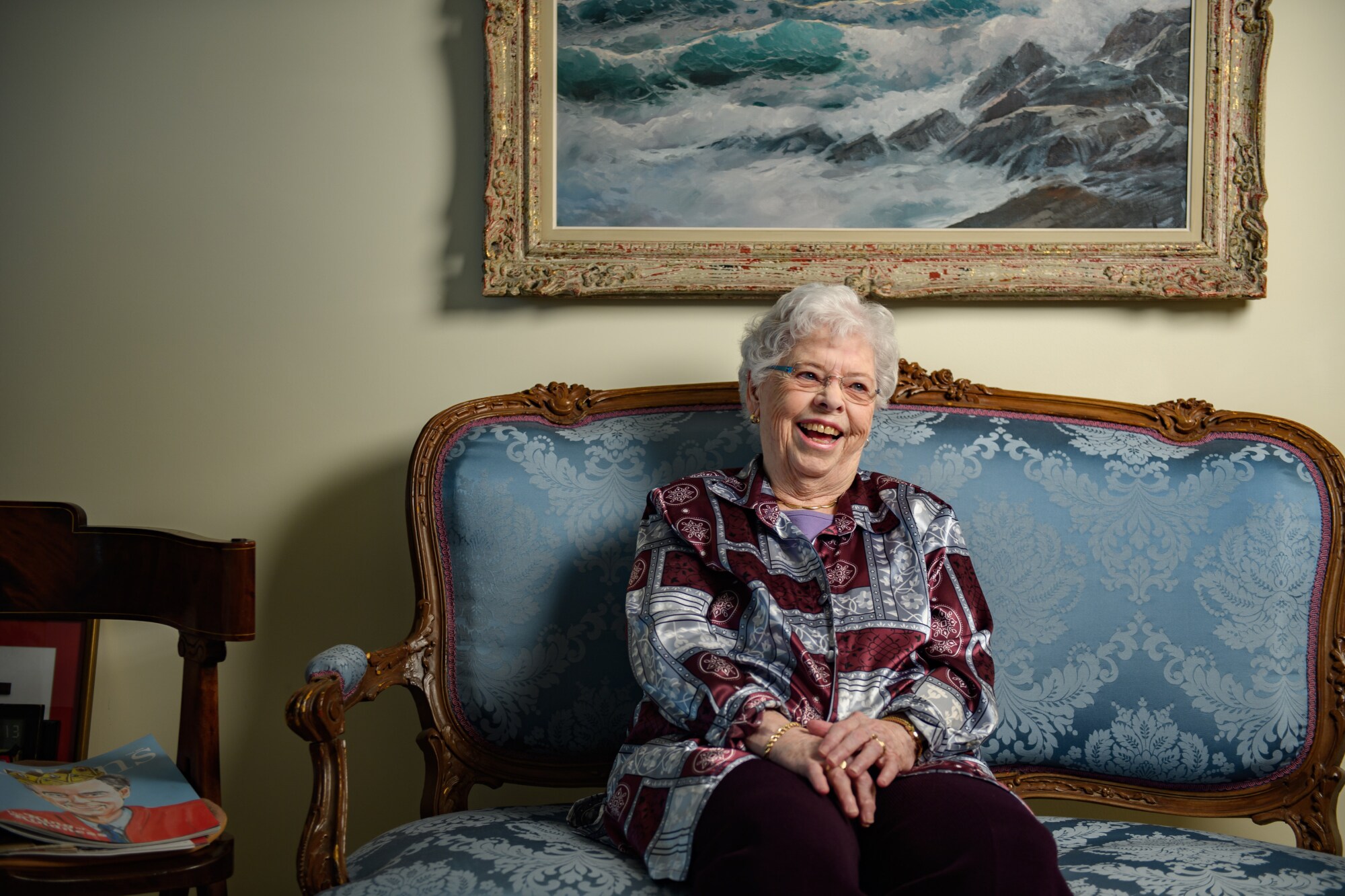 Joanne Rogers, wife of Fred Rogers, in her Pittsburgh home prior to the movie premiere of "A Beautiful Day In The Neighborhood."