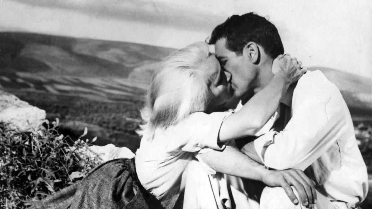 Eva Marie Saint and Paul Newman in "Exodus."