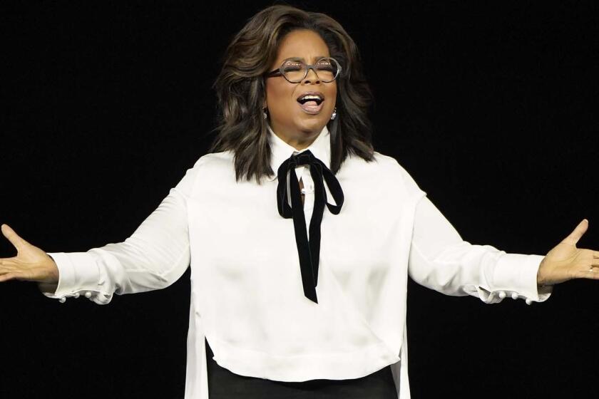 Oprah Winfrey speaks at the Steve Jobs Theater during an event to announce new Apple products in March 2019.