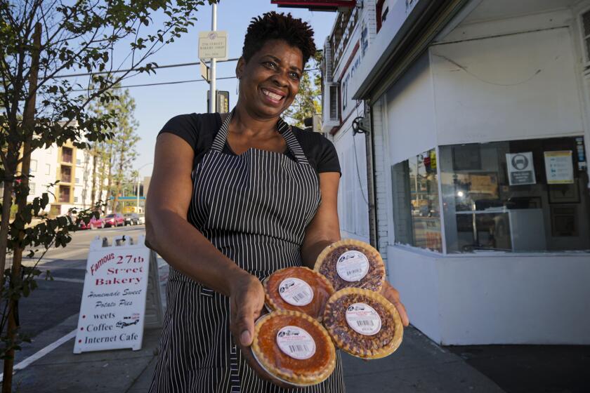 LOS ANGELES, CA - SEPTEMBER 29: Jeanette Bolden, a former Olympic gold medalist, owns 27th Street Bakery.
